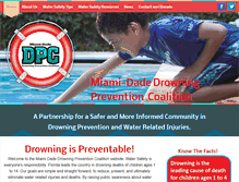 Tablet Screenshot of miamidadedrowningpreventioncoalition.org
